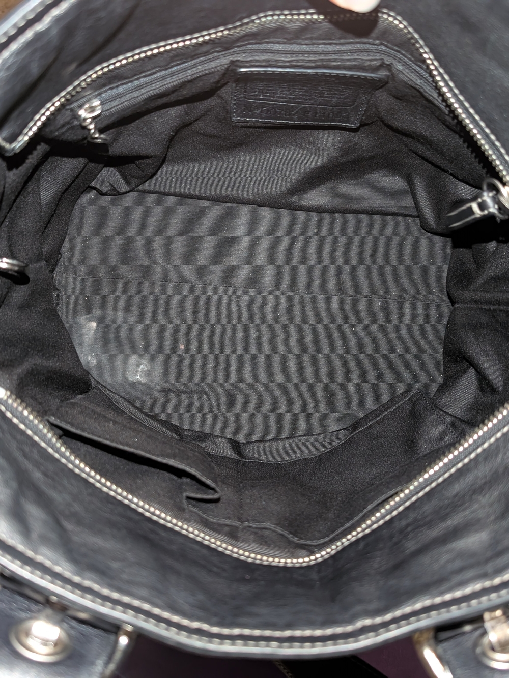 Coach Black Leather Soho Tote #F11093 - Picture 4 of 6
